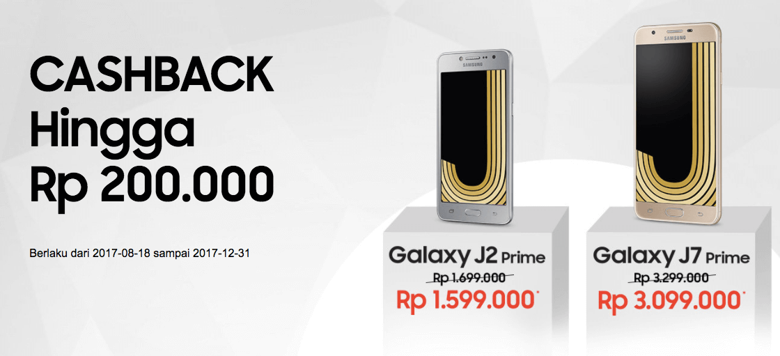 Promo Hp Samsung Terbaru Cashback Galaxy J Series 