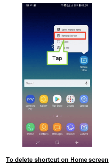 Menambah shortcut ke Homescreen di Galaxy A8/A8+