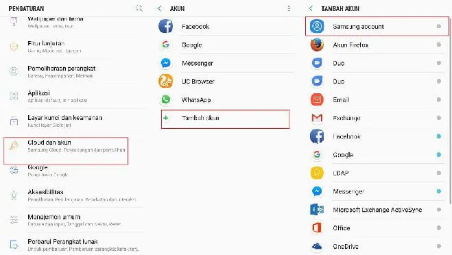 Daftar Samsung Akun