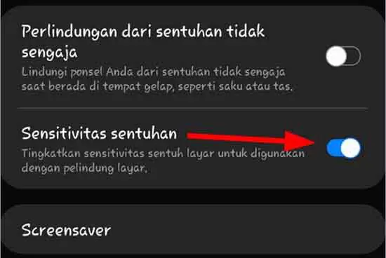 Mengatur Sensitif Layar Samsung