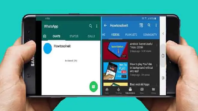 Cara Split Screen Samsung