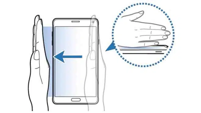 Palm Swipe Screenshot Tab Samsung